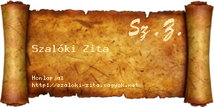 Szalóki Zita névjegykártya